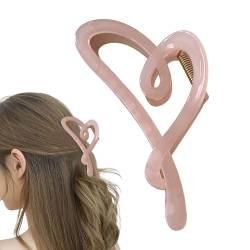 Ruhnjyg Herz-Klauenclip,Herz-Haarspangen,Liebesform-Greifer - Elegante Liebesform mit starkem Halt, modische Haar-Accessoires, rutschfeste, matte Haarspange für den Hinterkopf von Ruhnjyg