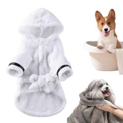 Trockenmantel für Hunde | Hunde-Katzen-Robe-Handtuch - Weiches, saugfähiges Haustier-Pflegehandtuch aus Mikrofaser, Bademantel-Handtuch für Welpen und Kätzchen von Ruhnjyg