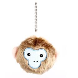 Ruilogod Kugelkette Tasche Dekoration Haarige Affe Gesicht Puppe Spielzeug Anhänger von Ruilogod