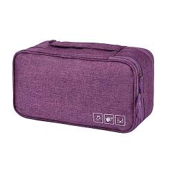Ruiqas Reiseverpackung Unterwäsche Organizer Tasche Große Kapazität Wasserdichte Toilettenartikel Würfel für Dessous Socken Kosmetik, violett, modisch von Ruiqas