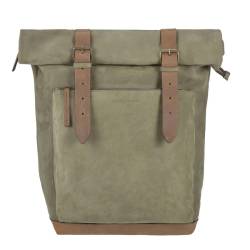 Rucksack Leder 30x41cm Rolltop "Leisure" khaki ranger Ruitertassen 4054-75 von Ruitertassen