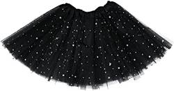 Ruiuzioong Mädchen Layered Stars Pailletten Tutu Rock Prinzessin Balletttanzkleid (Schwarz) von Ruiuzioong