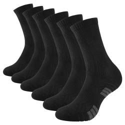 Ruixue 6 Paar Sportsocken Herren Damen Wandersocken Trekkingsocken Baumwolle Atmungsaktiv Hochleistung Sneaker Socken 43-46 39-42 35-38 47-50 von Ruixue