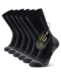 Ruixue Merino Wandersocken Herren & Damen, Outdoor Socken Trekkingsocken, Merinowolle Sportsocken Laufsocken Sneakersocken für Herren, Damen & Kinder[3 Paar] von Ruixue