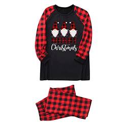 Pyjama Weihnachten Familie Weihnachten Pyjama für Familie Pyjama Pjs Nachtwäsche Outfits passendes Set Get Lit Weihnachten Pyjama für Familie Plus Size, Schwarz , 52 von Ruiyete