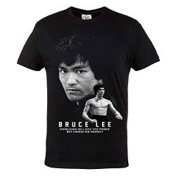 Rule Out Herren T-Shirt. Bruce Lee. Karate Champion. Casual Wear. Schwarz (Größe Medium) von Rule Out