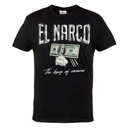 Rule Out Herren T-Shirt. Pablo Escobar. Narcos. The King of Cocaine. Casual Wear (Größe Large) von Rule Out