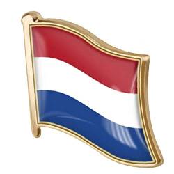 1pc Niederländische Flagge Brosche Metall-abzeichen Brosche Niederlande Markierungsfahnen-revers-abzeichen Hollan Flagge National Emblem von Ruluti