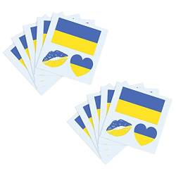 Ukraine-flagge Temporäre Tätowierungen Ukrainische Nationalflaggen Aufkleber Unterstützung Ukraine Ich Stehe Ukraine Aufkleber Herz Tattoo Gesicht Aufkleber Körperkunst von Ruluti