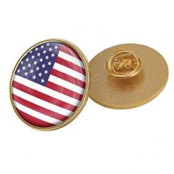 Wappen Amerikanische Flagge Revers Pins Runde Vereinigte Staaten Usa Hut Krawatte Tack Abzeichen Pin von Ruluti