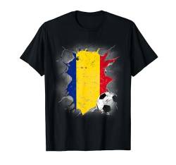 Rumänien Geschenk für Romania Fußball Soccer T-Shirt von Rumänien Shirt Tor 2024 Fußball Soccer Football