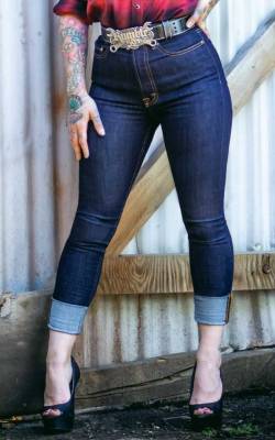 Rumble59 Ladies Denim - High-waisted Skinny Jeans - Second Skin #26/32 von Rumble59