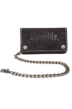 Rumble59 - Leder Wallet – Schwarz - Portemonnaie - Geldbörse - Biker Wallet - Kette von Rumble59