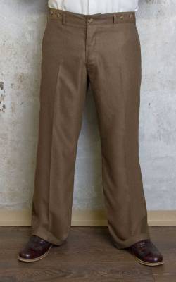 Rumble59 - Vintage Loose Fit Pants New Jersey - Fischgrat braun #30/32 von Rumble59