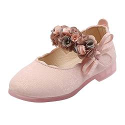 Rumity Balerinaschuhe Kinder Mädchen Kinder Ballerinas Mädchen Klackerschuhe für Mädchen Mary Jane Schuhe Festliche Schuhe Mädchen Glitzer Festliche Schuhe Weiche Flache Schuhe von Rumity