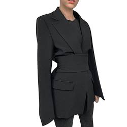 Rumity Damen Blazer für Frauen,Cardigan,Freizeit Business Jacke KostüMe & Blazer FüR Damen Kurzblazer Damen Trachten Jacken Damen für Herbst/Winter/Frühling von Rumity