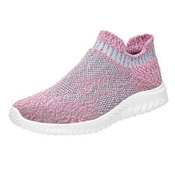 Rumity Damen Laufschuhe Sportschuhe Air Atmungsaktiv Turnschuhe rutschfest Leichte Schuhe Stoßfest Outdoor Mesh Sneaker Schuhe Damen Weiß Sneaker Damenschuhe von Rumity