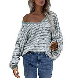 Rumity Damen Strickpullover Elegant Rundhals Pullover Herbst Winter Einfarbiger Pulli Oberteil Sweater Damen Kleidung Damen Pullover Winter von Rumity