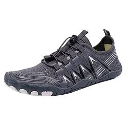 Rumity Freizeitschuhe Herren Sneaker Walkingschuhe Mode Schuhe Leichte Sportschuhe Outdoor Fitness Jogging Sportsschuhe Turnschuhe Herren Schwarz Sneaker Grau von Rumity