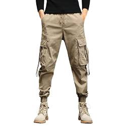 Rumity Herren Hosen Slim Fit Casual Jogger Sporthose Freizeithose Cargo Jeans Hose Herren Cargo Hose Baggy Jeans Baggy Cargo Pants Schwarze Cargohose Herren von Rumity