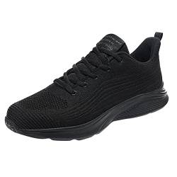 Rumity Turnschuhe Damen Herren Laufschuhe Sportschuhe Sneaker rutschfeste Gummisohlen Leichte und Atmungsaktiv für Gehen Laufen Joggen Laufschuhe Herren Schwarz Herren Schuhe Weiss von Rumity