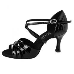 Rummos Damen Latein Tanzschuhe Elite Paris 035 - Lack Schwarz - Medium (Normal) - 60R Flare - Größe: EUR 36 von Rummos