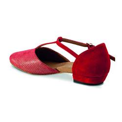 Rummos Damen Tanzschuhe Carol - Leder/Nubuck MaitRed/Rot - Medium (Normal) - 2 cm Block - EUR 38 von Rummos