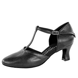 Rummos Damen Tanzschuhe R312 - Leder Schwarz - Medium (Normal) - 5 cm Cuban - EUR 40,5 von Rummos