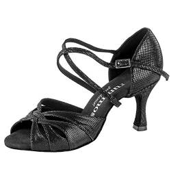 Rummos Damen Tanzschuhe R520 - Material: Leder - Farbe: Schwarz - Weite: Medium (Normal) - Absatz: 60R Flare - Größe: EUR 38 von Rummos