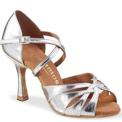 Rummos Damen Tanzschuhe R520 - Material: Leder - Farbe: Silber - Weite: Medium (Normal) - Absatz: 50R Flare - Größe: EUR 38,5 von Rummos