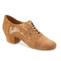 Rummos Damen Trainerschuhe R607 - Leder/Nubuck LigBrown/Tan - Medium (Normal) - 4,5 cm Cuban - EUR 38 von Rummos