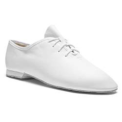 Rumpf Schuhe Jazz Basic I 1260 Tanzschuhe aus Leder, Jazz Swing Ballett Lindy Hop SG Sport Fitness Yoga Pro, Weiß - weiß - Größe: 46.5 von Rumpf
