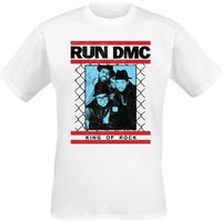 Run DMC T-Shirt - King of Rock Fence - S bis L - für Männer - Größe M - weiß  - Lizenziertes Merchandise! von Run DMC