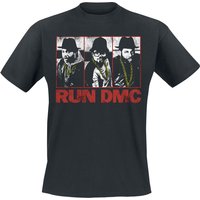Run DMC T-Shirt - Photo Poster - S bis M - für Männer - Größe S - schwarz  - Lizenziertes Merchandise! von Run DMC