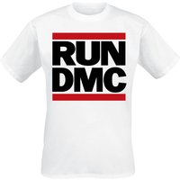 Run DMC T-Shirt - Traditional Logo - S bis XXL - für Männer - Größe M - weiß  - Lizenziertes Merchandise! von Run DMC