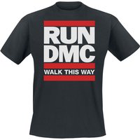 Run DMC T-Shirt - Walk This Way' - S bis 3XL - für Männer - Größe L - schwarz  - Lizenziertes Merchandise! von Run DMC