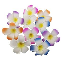 Runaup Haarspangen aus Schaumstoff, hawaiianisch, künstliche Plumeria-Schaumstoff-Blume, Haarspange für Hochzeit, Party, Strand, Kopfschmuck von Runaup