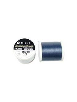 Runemara Design 1 Rolle Miyuki Beading Thread/Nylonfaden MNT-17, 330dtex 0,2mm (50m pro Rolle) blau von Runemara Design