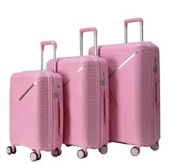Rungassi Hartschalenkoffer Trolley Reisekoffer Koffer Set 3teilig PPS02 (Pink) von Rungassi