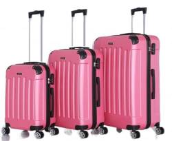 Rungassi Hartschalenkoffer Trolley Reisekoffer Koffer Set ABS01 (Pink) von Rungassi