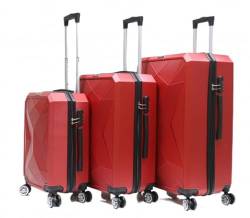 Rungassi Hartschalenkoffer Trolley Reisekoffer Koffer Set ABS03 (Rot) von Rungassi