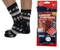 Rungassi Warme Socken Thermo Mega Winter Socken Hirsche Größe: 39-42 (Polyester, Schwarz) von Rungassi