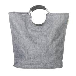 XXL City Shopper Tasche mit Alu Ring Griff 20 Liter 15 Kg Tragkraft (Grau) von Rungassi