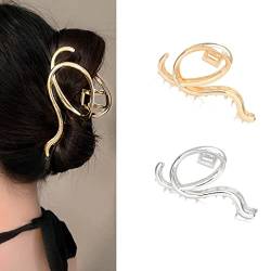 Runmi Haarklammern, 2 Stück große Metall-Haarspangen für dickes und dünnes Haar, starker Halt, Haarschmuck für Frauen und Mädchen von Runmi