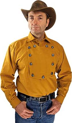 Running Bear Camelbraunes Country Westernhemd John Wayne M - 4 XL L - 52/54 Wild West Line Dance Kleidung von Running Bear