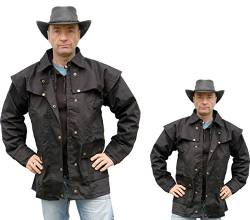 Running Bear Westernjacke regenfest ungeölt Country Gr. XL schwarz Wild West Line Dance Kleidung von Running Bear