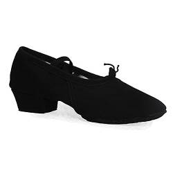 Runxingfu Damen Ballsaal Tanz Schuhe - Frauen Sport Schuhe Kinder Mädchen Mittlerer Absatz Geteilte Sohle Gymnastik Tanz Bauch Ballett Yoga-Schuhe von Runxingfu