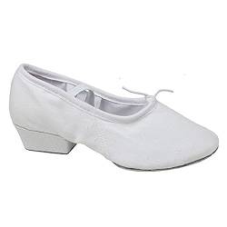 Runxingfu Damen Ballsaal Tanz Schuhe - Frauen Sport Schuhe Kinder Mädchen Mittlerer Absatz Geteilte Sohle Gymnastik Tanz Bauch Ballett Yoga-Schuhe von Runxingfu