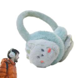 Flauschige Ohrenschützer – verstellbare Cartoon-Tier-Ohrwärmer | Outdoor-Ohrwärmer für Frauen und Mädchen für kaltes Wetter, Ohrabdeckung, pelzige Ohrenschützer Rurunklee von Rurunklee