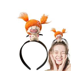 Rurunklee Puppen-Stirnband, Puppen-Haarband | Cartoon Plüsch Haarband Puppe Stirnband | Tragbare Puppenhaar-Stirnbänder, Haarschmuck, Plüschpuppen-Kopfschmuck für Kinder von Rurunklee